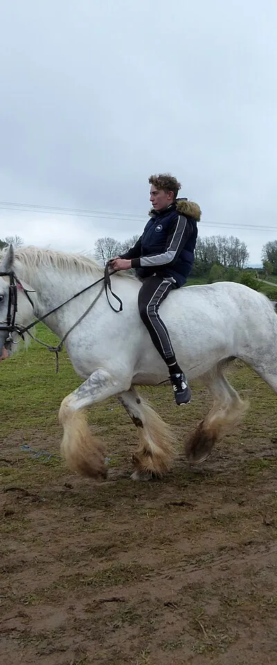 Bareback rider, Stow Horse Fair May 2019