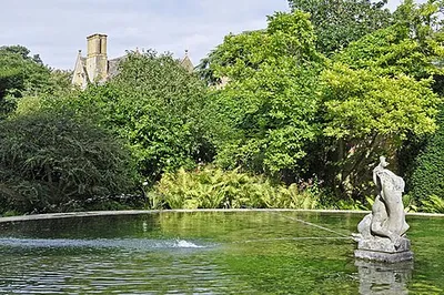 Bathing Pool, Hidcote Manor Gardens. People have thrown money into the pool, possibly for good luck. The largest denomination I saw was a 50p piece.