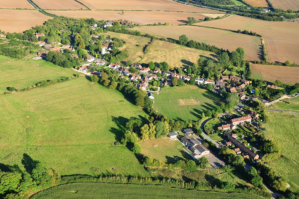 Aerial view of Sunningwell