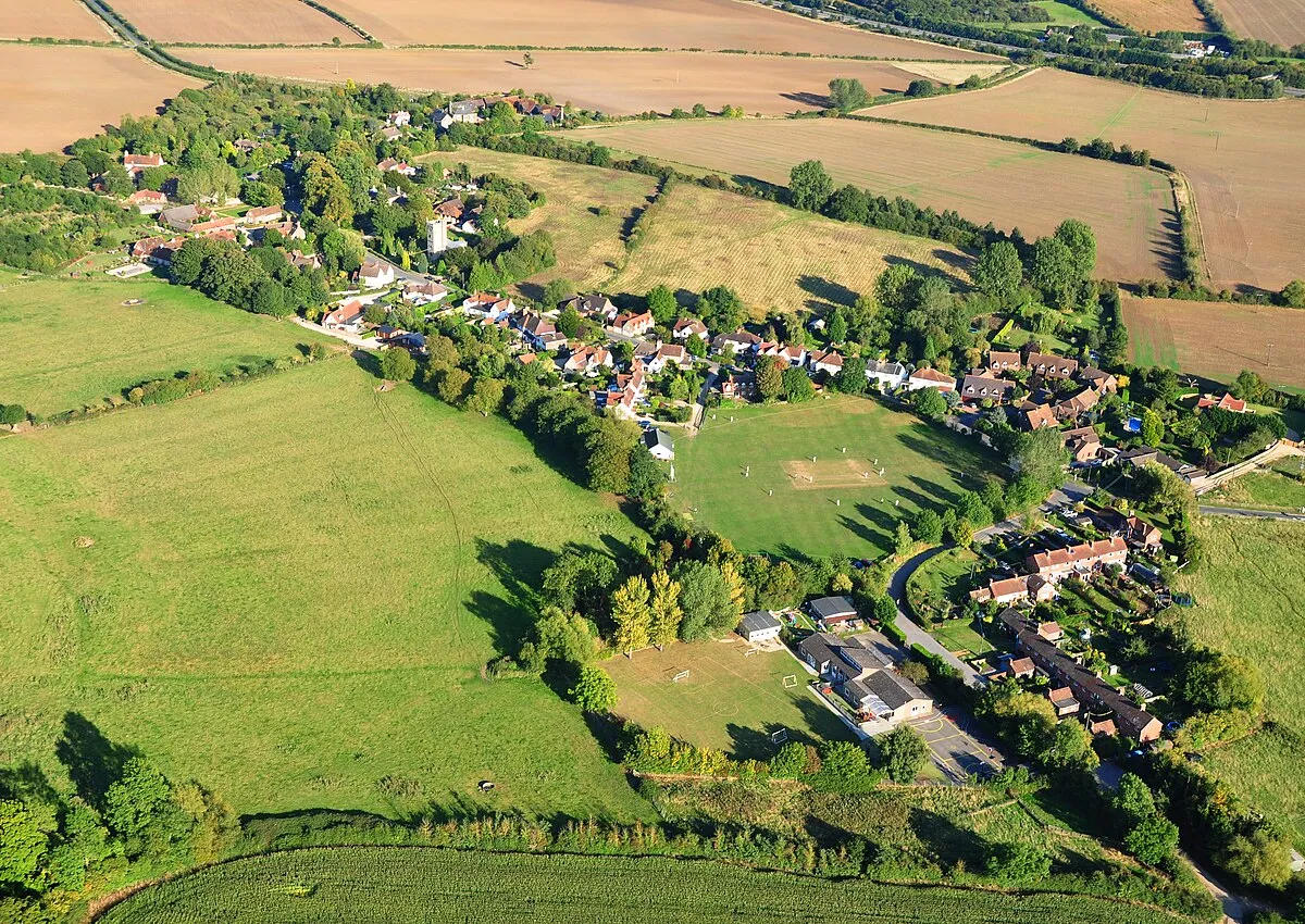 Aerial view of Sunningwell