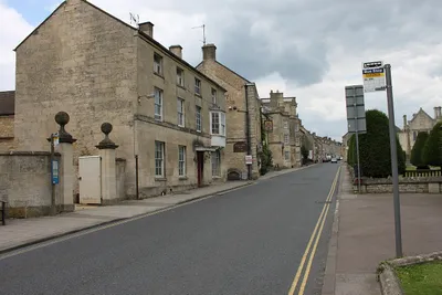 Bus stop in the High Street, Painswick