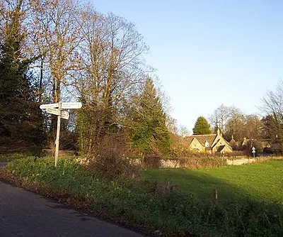 Approaching Barnsley village from the south.