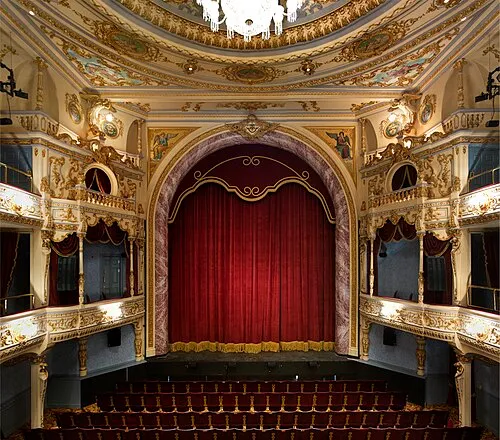 View of the stage from the auditorium following the 2011 refurbishment.
