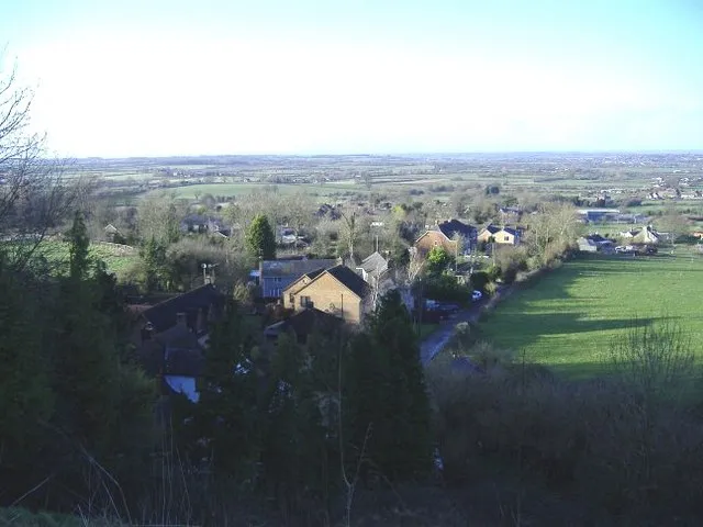 Broad Town Viewed from halfway up the ridge to the north.