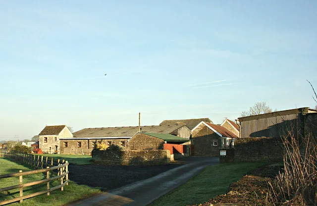 Church Farm Looking north west from the churchyard.