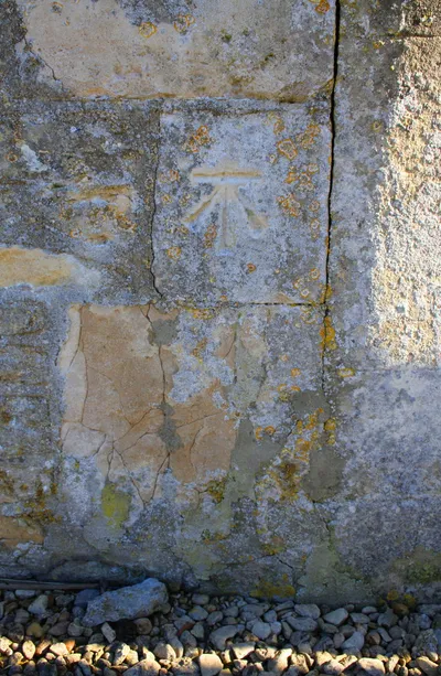 Benchmark on 'The Cottage', New Yatt Lane