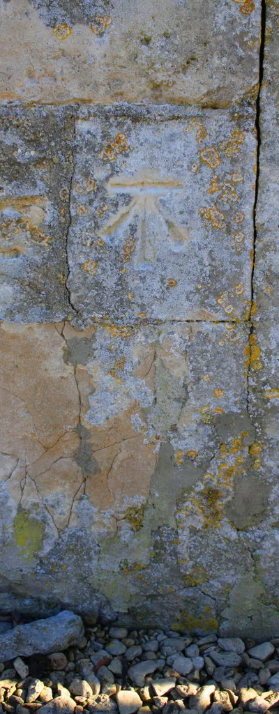 Benchmark on 'The Cottage', New Yatt Lane