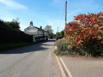 Approaching the Bell Inn