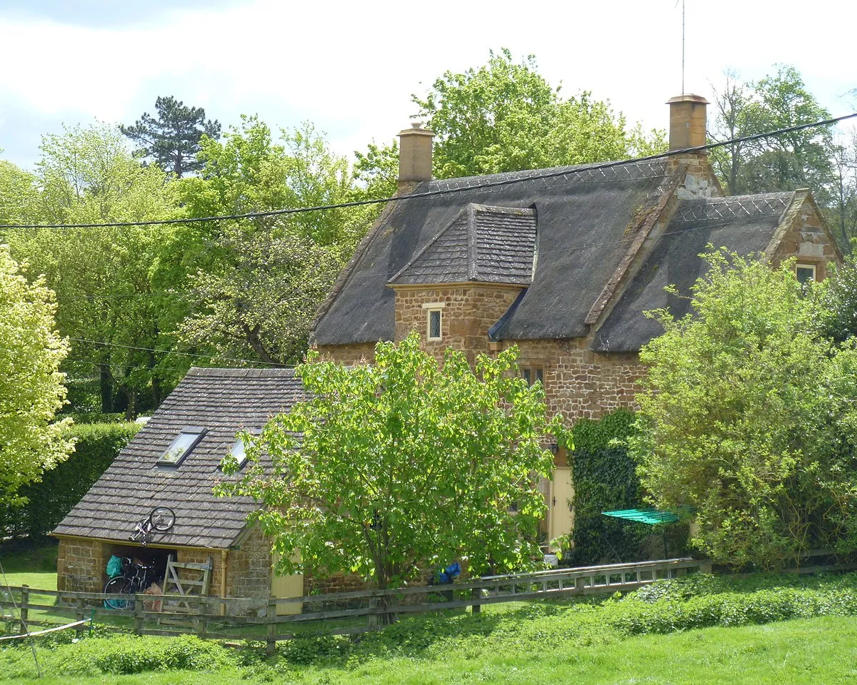 Cottages and bicycle