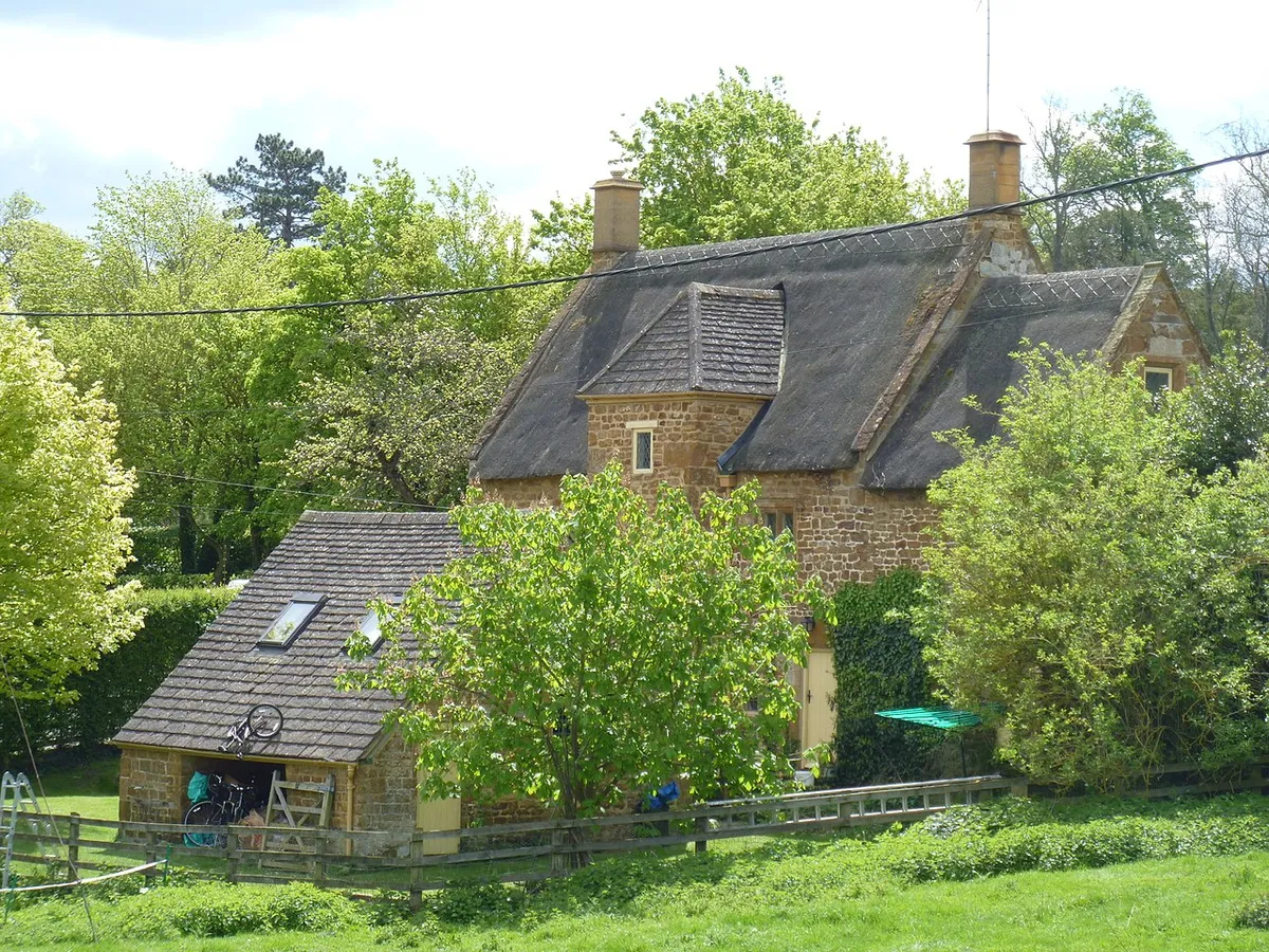Cottages and bicycle