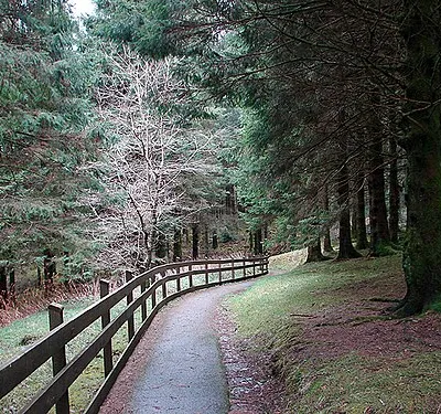 The start of the Severn Way Walk from Rhyd-y-benwch. The whole of the Severn Way from Rhyd-y-benwch to the Source has been upgraded for easier walking. The first few hundred yards has been improved to Accessibility standards. For more information about my walk in this area see 1121692.