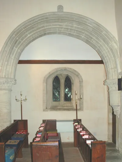 East arch of the north arcade in St Margaret's parish church, Little Faringdon, Oxfordshire