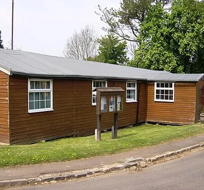 Farnborough village hall Makes a change to have a wooden building in a pretty stone village such as Farnborough.