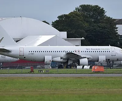 c/n 1909
Built in 2003 for Volare Airlines as I-PEKT. Joined Turkish Airlines as TC-JLK in April 2005 and remained with them until November 2014 when it joined Aegean Airlines as SX-DGW. Retired from Aegean in February 2017, it later joined Avion Express and became XU-717 with Sky Angkor Airlines in July 2017. It was returned to Avion in May 2018 and was registered as LY-NVY. It operated for Condor in the Summer of 2018 then returned to Sky Angkor for the winter, operating as XU-717 from November 2018 to May 2019. In the summer of 2019 it flew for SunExpress as LY-NVY before again spending the winter with Sky Angkor. In March 2020 it became LY-NVY again for the final time and was flown to Kemble for storage in July 2020, still wearing Sky Angkor titles.
Cotswold Airport, Kemble, Gloucestershire, UK.

25th September 2021