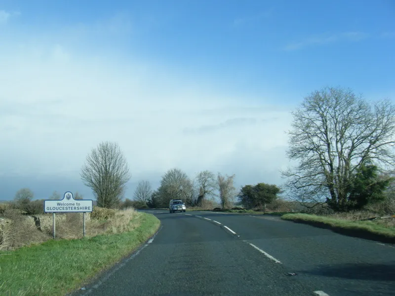 A46 at Gloucestershire county boundary