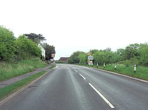 A4104 enters Pershore
