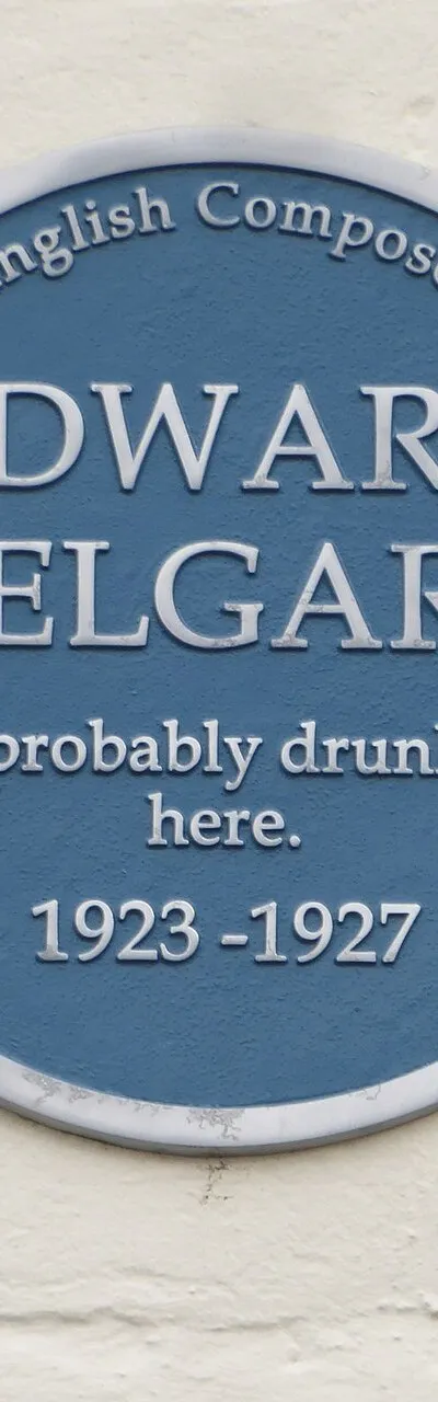 Blue plaque to Edward Elgar
