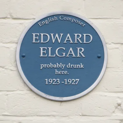 Blue plaque to Edward Elgar
