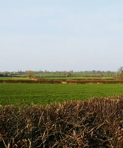 Fields near Hook Lydiard Millicent is in the distance.