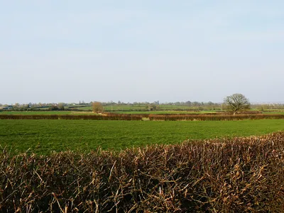 Fields near Hook Lydiard Millicent is in the distance.