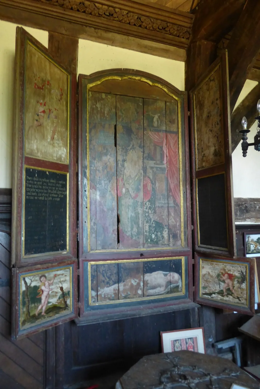 A triptych in Besford church