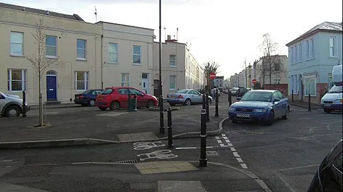 Andover Road, Norwood Road Junction Five roads (six exits) meet here, Andover Road, Great Norwood Street, Norwood Road, Ashford Road and Grafton Road, Only two ways through now that the new barriers have been built.