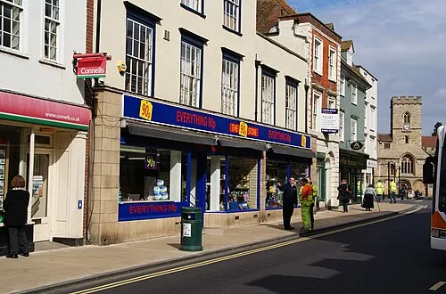 A 90p shop on High Street, Abingdon.