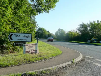 A38 at The Leigh; a small collection of signs