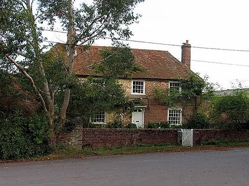 Cottage in East Woodhay. THis cottage is in the centre of the village, near the intersection, in the southern half of the square.