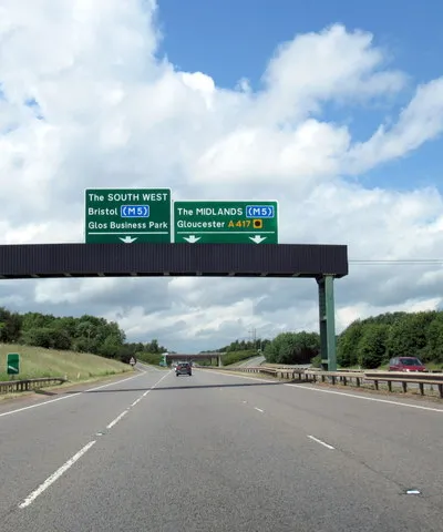 A417 near junction 11a of M5 Motorway