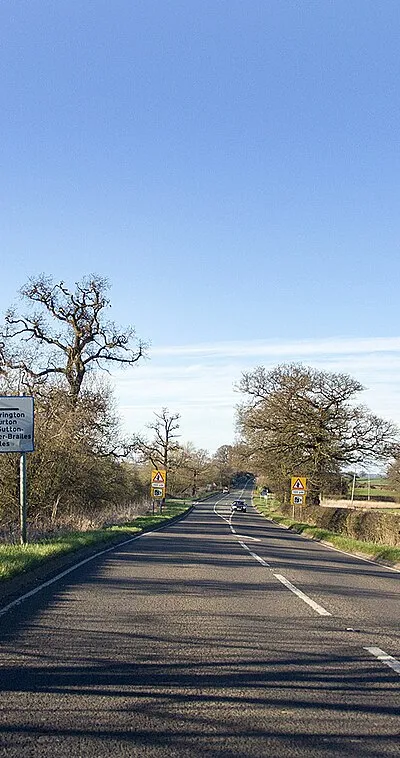 Approaching the turn for The Wolfords