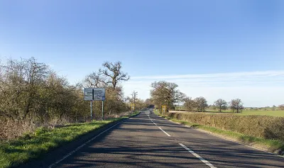 Approaching the turn for The Wolfords