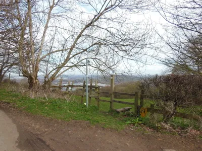 A path leaves the Cotswold Way