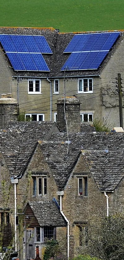Daglingworth: A house and cottages in the village