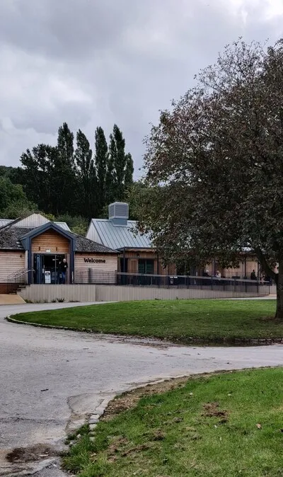 Cafe and car park at the Robinswood Hill Country Park