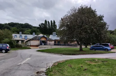 Cafe and car park at the Robinswood Hill Country Park