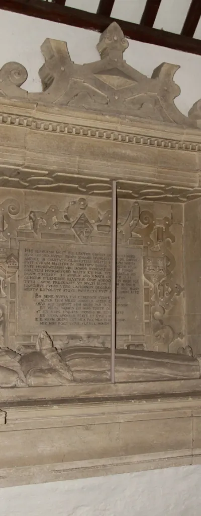 Church of England parish church of St Mary the Virgin, Black Bourton, Oxfordshire: monument to Eleanor Hungerford
