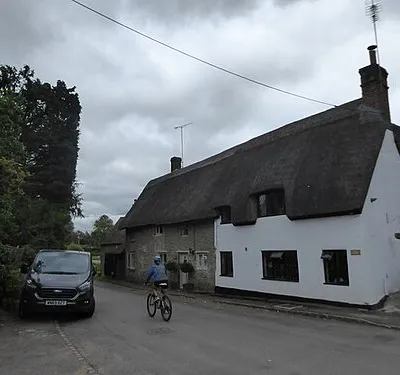 Cyclist leaving Little Coxwell