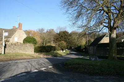B4508 road in Shellingford, Oxfordshire (formerly Berkshire)