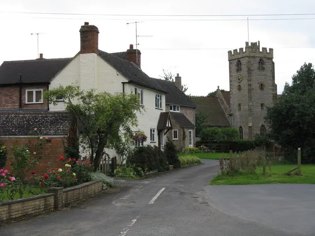 Severn Stoke - church and old houses