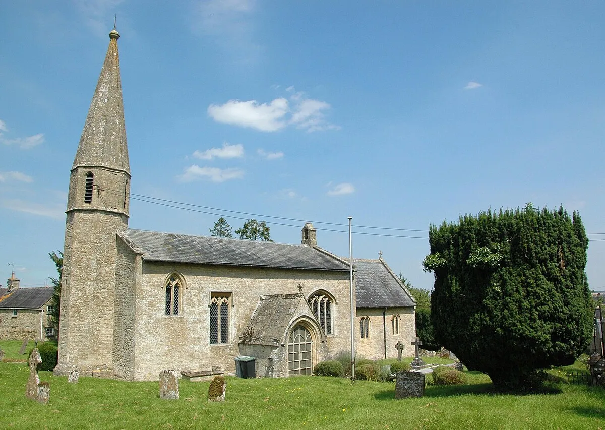 Church of England parish church of St John the Baptist, Fifield, West Oxfordshire, seen from the southwest