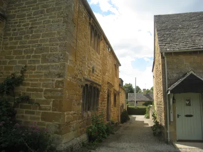 Between the houses at Stanton