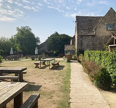 Walled Front Garden of the Old Lodge Inn, Minchinhampton Common