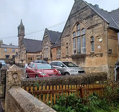 Box Primary School, High Street, Box, Wiltshire, England. 1874-75, extended in 1894. Grade II listed.