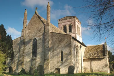 Church of England parish church of St Matthew, Langford, Oxfordshire, seen from the west