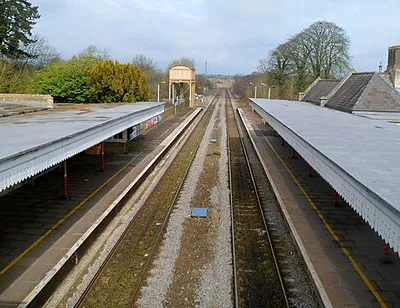 A view north from Kemble railway station footbridge