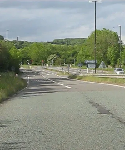 A40 - start of the Andoversford bypass, westbound