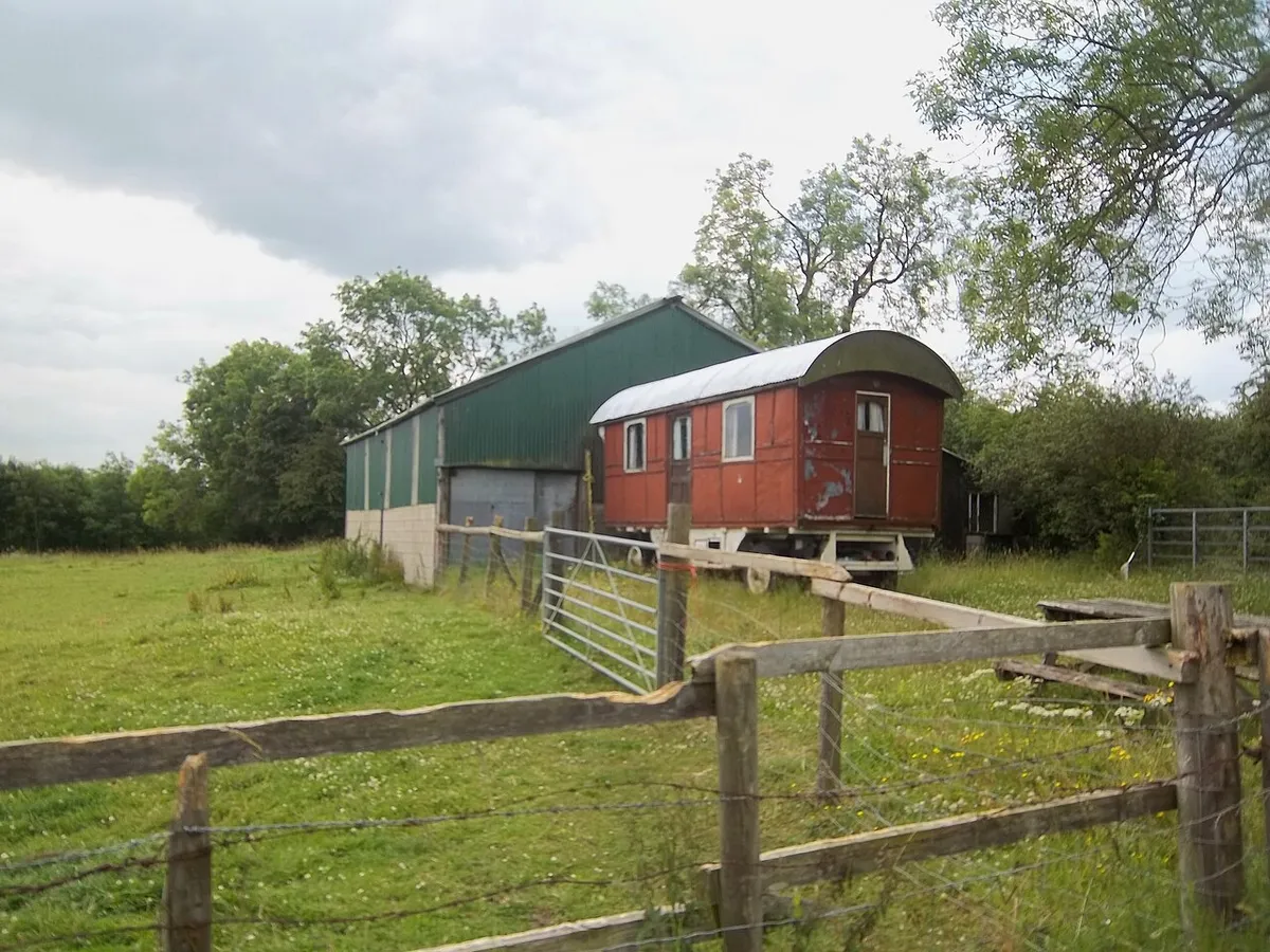Barn and caravan