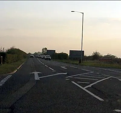 Heading south on the A435