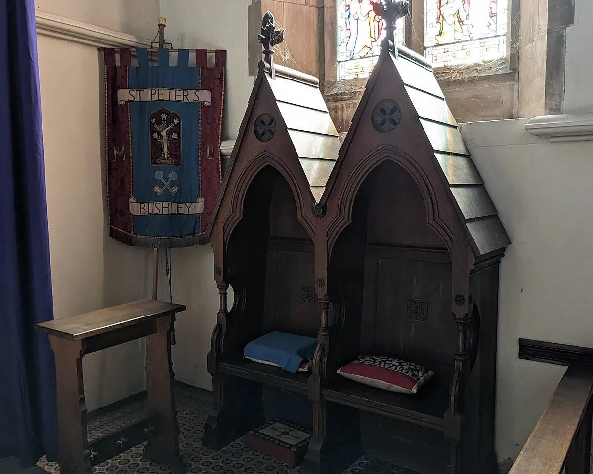 Banner inside St. Peter's church (Bushley)